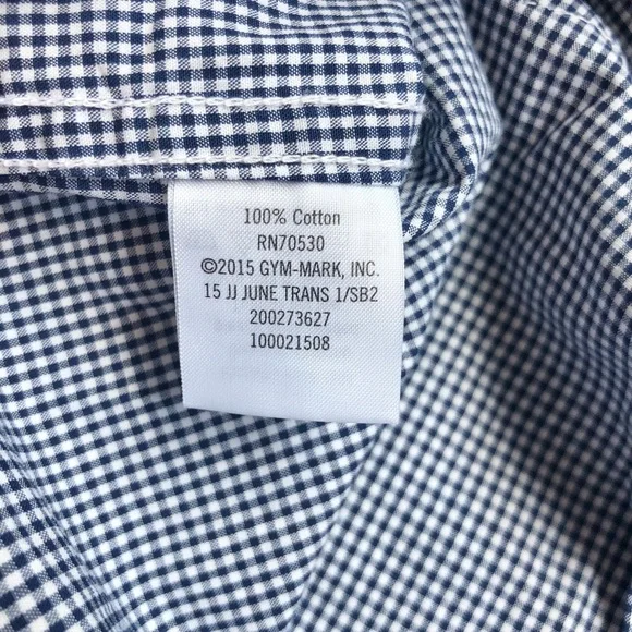 EUC Janie and Jack Baby Boy Collared Button Down Shirt-Blue and White Gingham - Picture 5 of 5